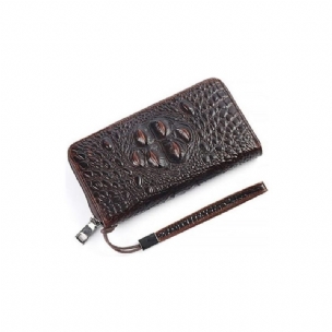 Herren-geldbörsen Lange Clutch-geldbörse Aus Krokodilleder Im Vintage-stil