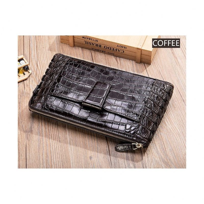 Herren-geldbörsen Vintage-leder-clutch-geldbörse - Kaffee