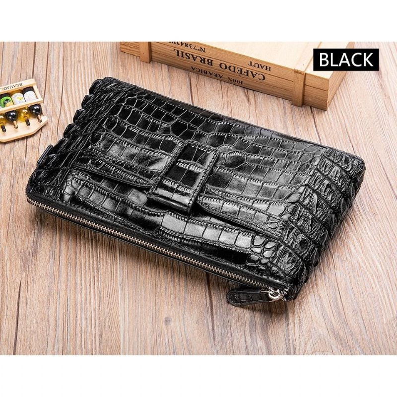 Herren-geldbörsen Vintage-leder-clutch-geldbörse - Schwarz