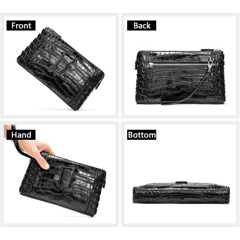 Herren-geldbörsen Vintage-leder-clutch-geldbörse - Schwarz