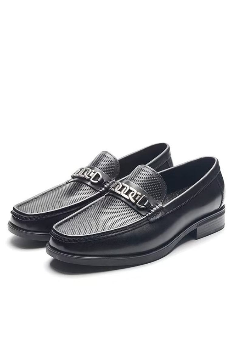 Herren-loafer Anspruchsvolle Lässige Leder-loafer - Schwarz