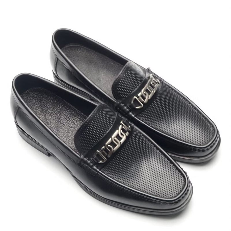 Herren-loafer Anspruchsvolle Lässige Leder-loafer - Schwarz