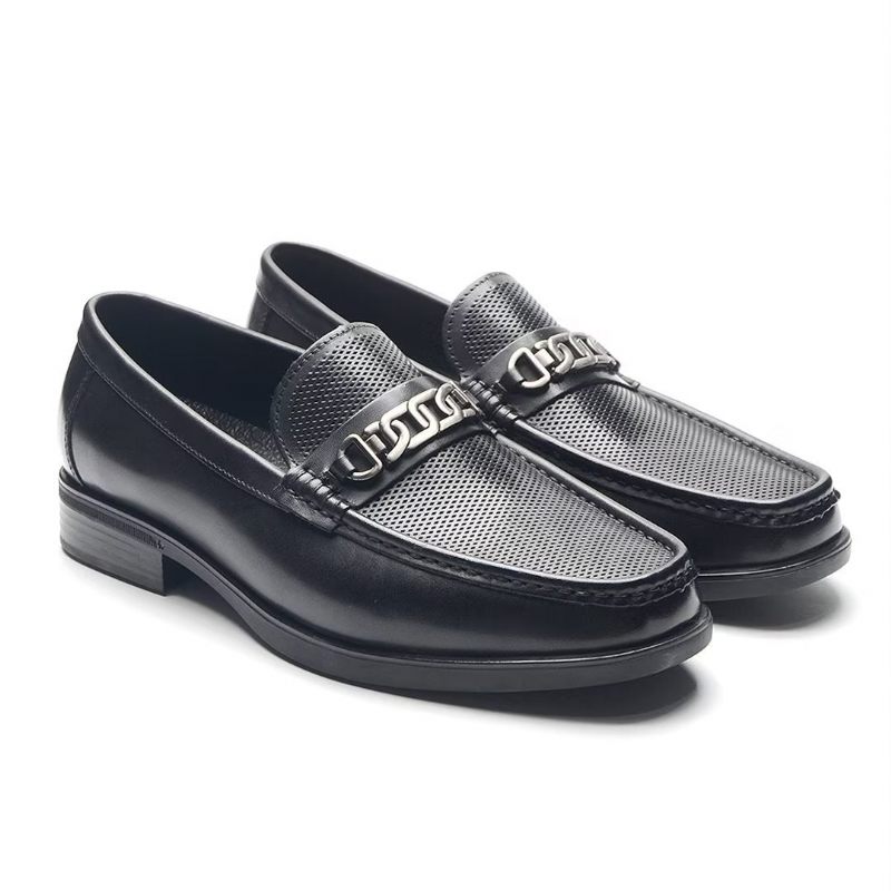 Herren-loafer Anspruchsvolle Lässige Leder-loafer - Schwarz