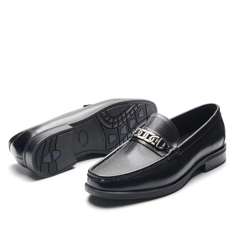 Herren-loafer Anspruchsvolle Lässige Leder-loafer - Schwarz