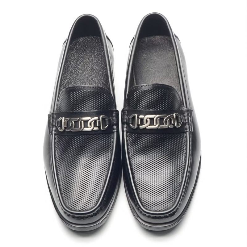 Herren-loafer Anspruchsvolle Lässige Leder-loafer - Schwarz