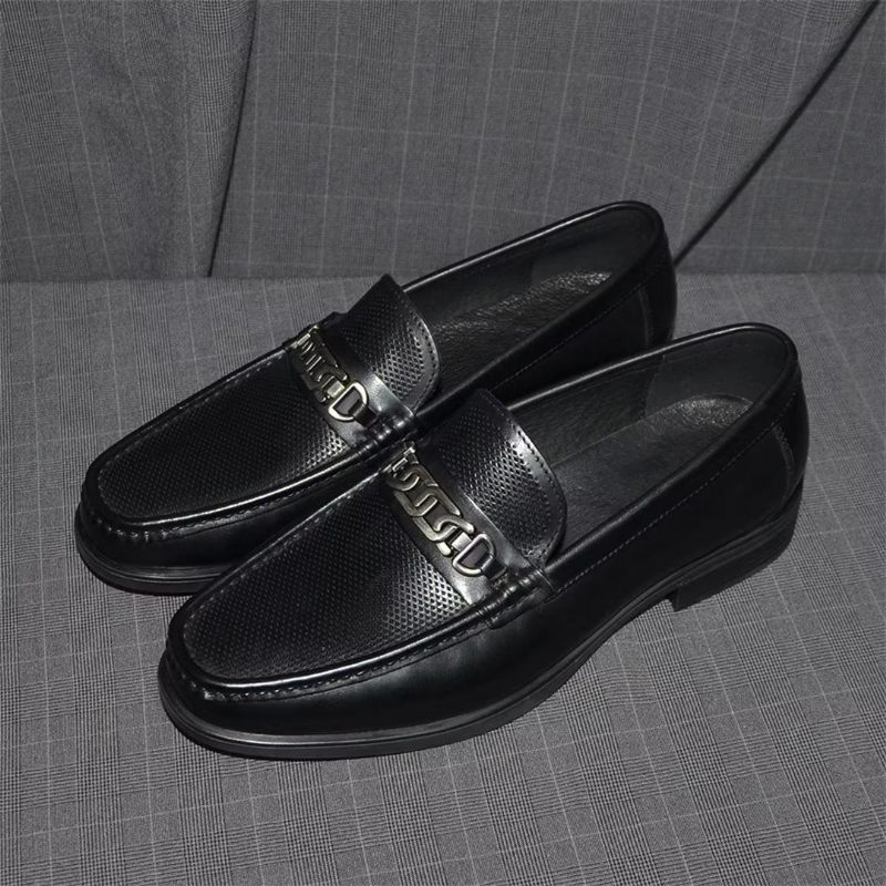 Herren-loafer Anspruchsvolle Lässige Leder-loafer - Schwarz