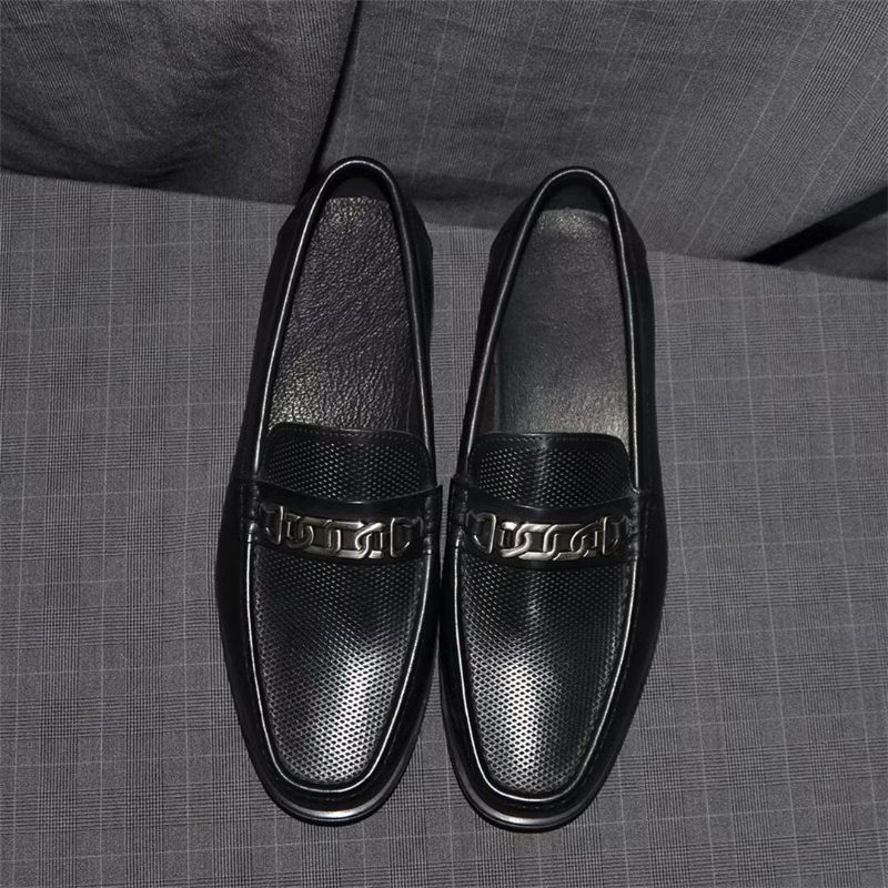 Herren-loafer Anspruchsvolle Lässige Leder-loafer - Schwarz