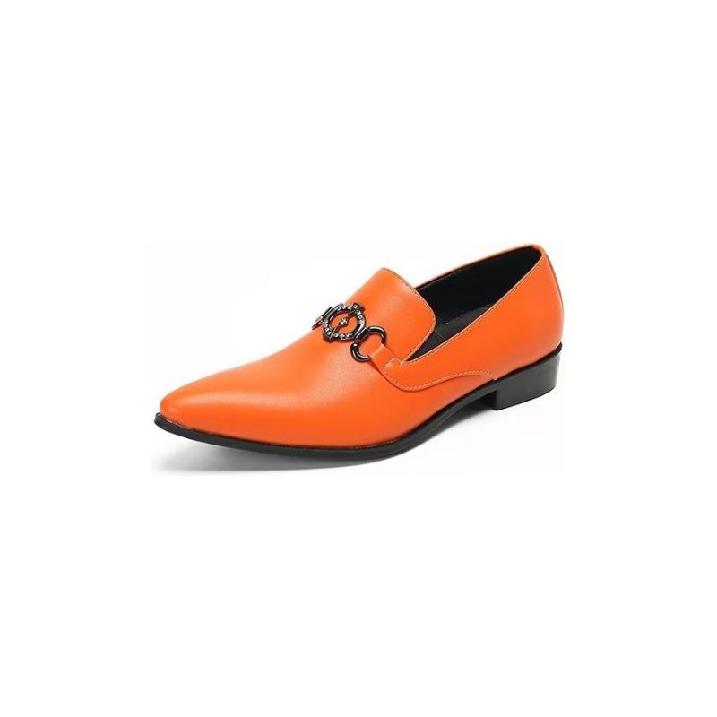 Herren-loafer Auffällige Elegante Slipper Zum Hineinschlüpfen - Orange