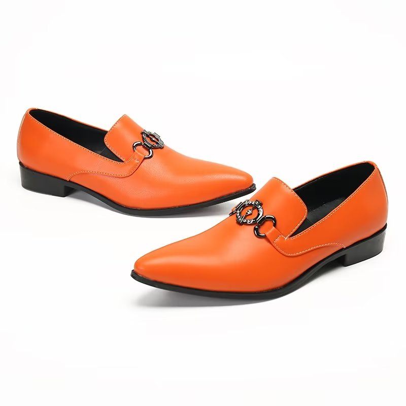 Herren-loafer Auffällige Elegante Slipper Zum Hineinschlüpfen - Orange