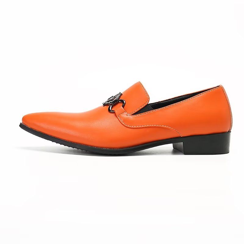 Herren-loafer Auffällige Elegante Slipper Zum Hineinschlüpfen - Orange