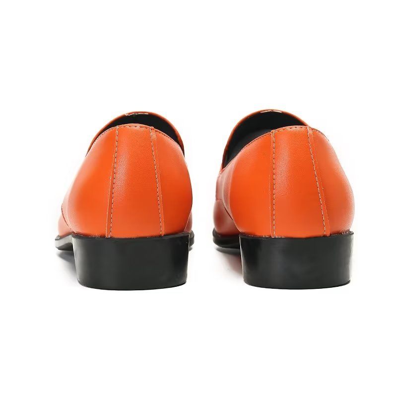 Herren-loafer Auffällige Elegante Slipper Zum Hineinschlüpfen - Orange