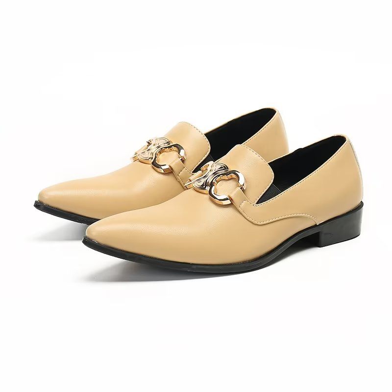 Herren-loafer Auffällige Elegante Slipper Zum Hineinschlüpfen - Beige