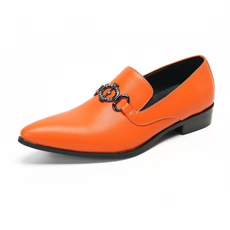 Herren-loafer Auffällige Elegante Slipper Zum Hineinschlüpfen - Orange