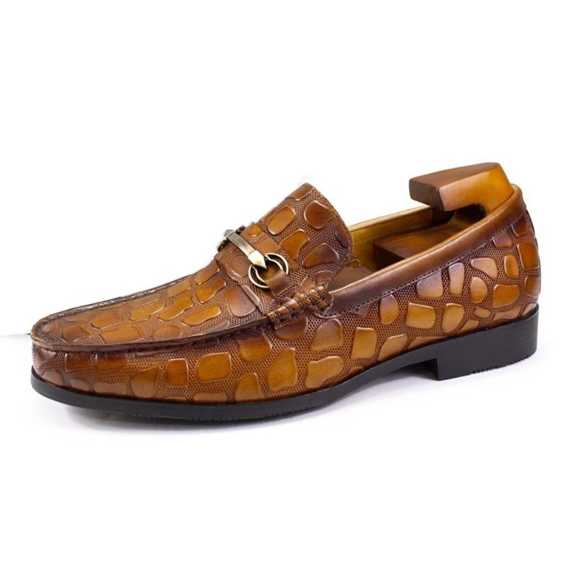 Herren-loafer Aus Exotischem Krokodilleder Stilvolle Slip-on-loafer - Braun