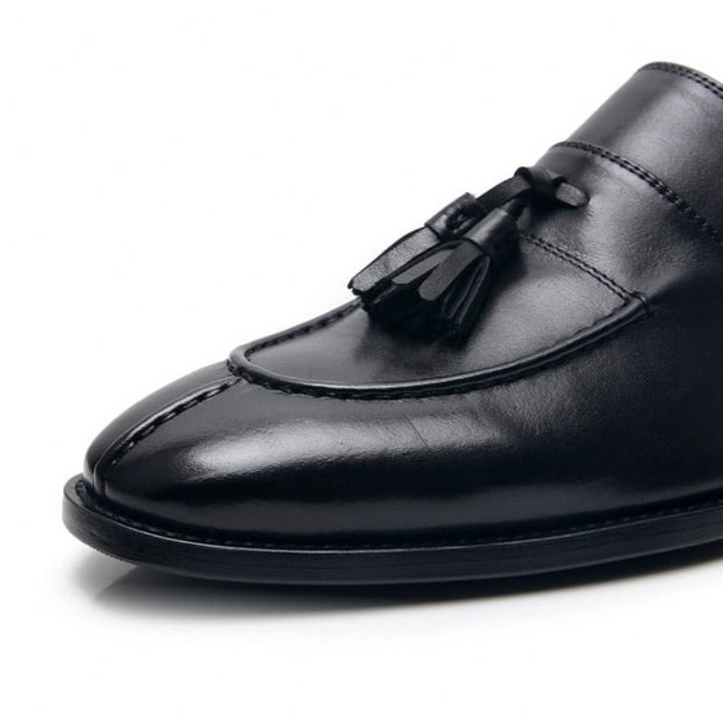 Herren-loafer Aus Exotischem Leder Im Oxford-stil - Schwarz