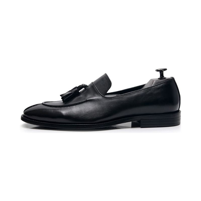 Herren-loafer Aus Exotischem Leder Im Oxford-stil - Schwarz