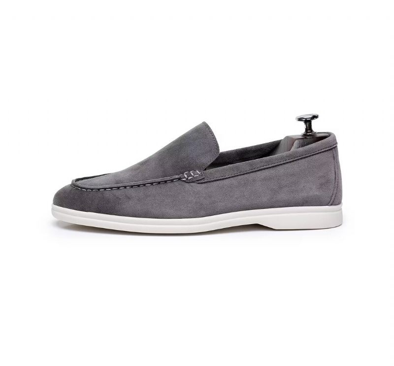 Herren-loafer Aus Leder - Grau