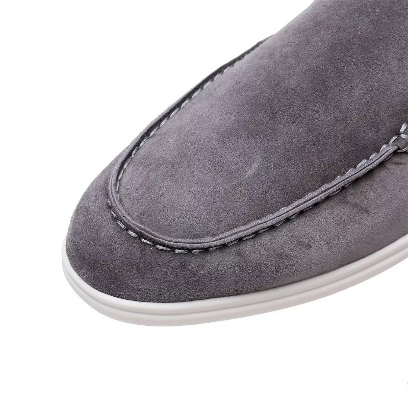 Herren-loafer Aus Leder - Grau