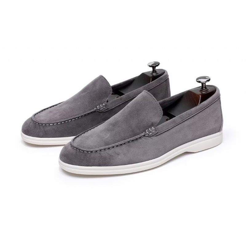 Herren-loafer Aus Leder - Grau