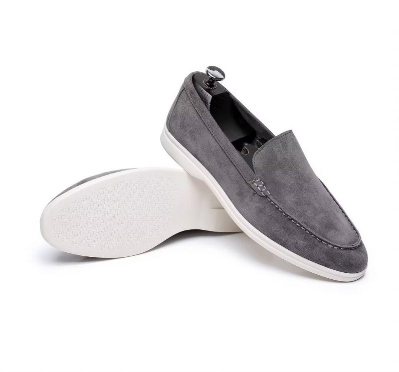 Herren-loafer Aus Leder - Grau