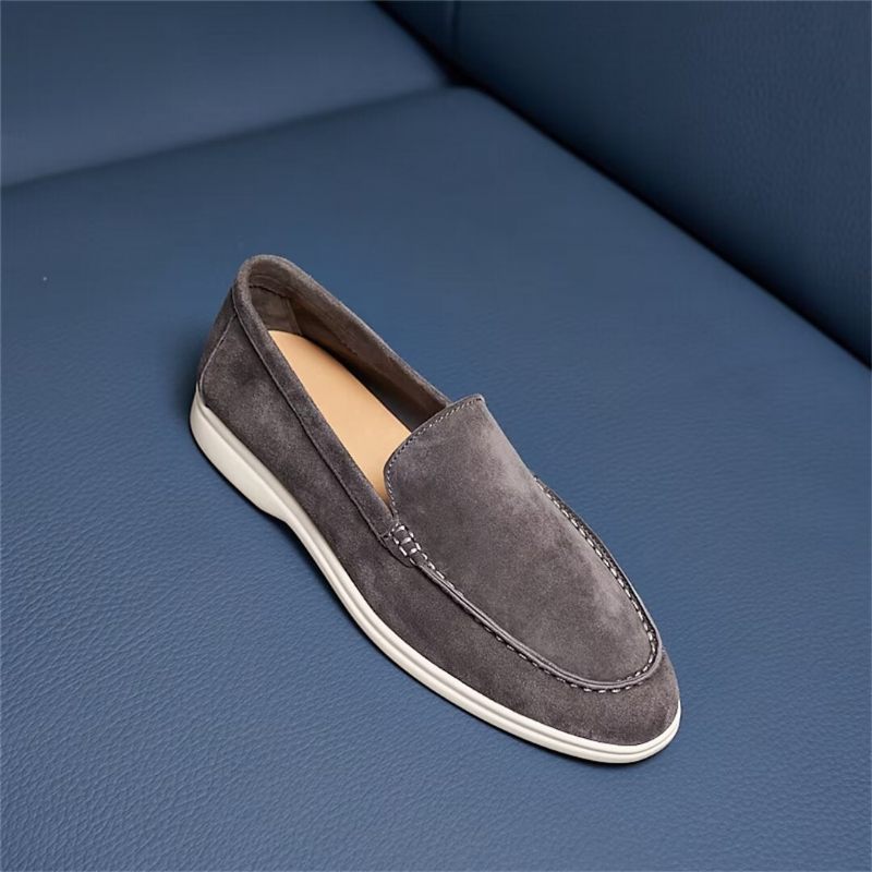 Herren-loafer Aus Leder - Grau