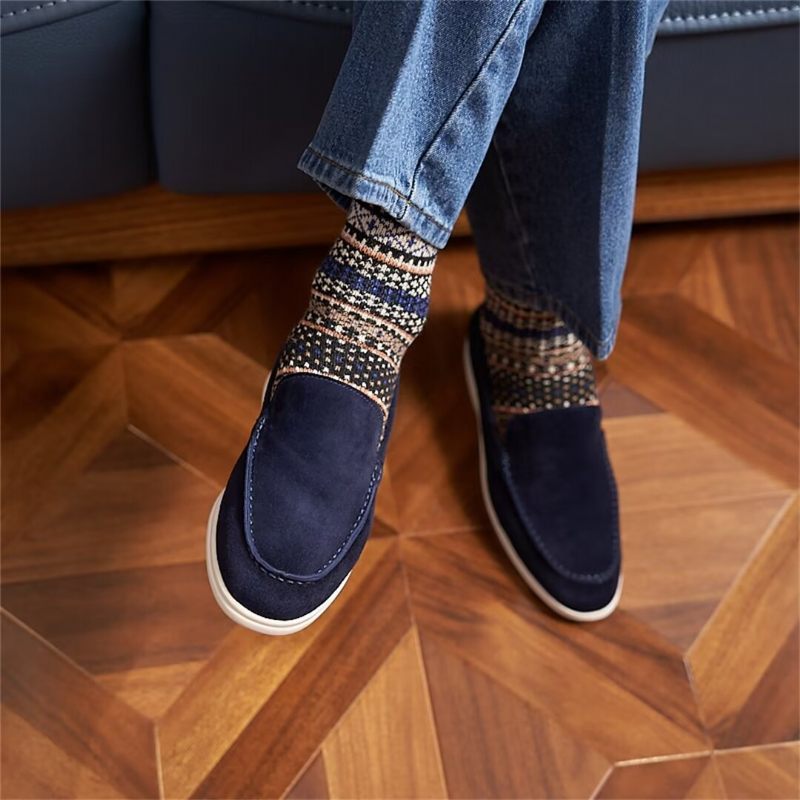 Herren-loafer Aus Leder - Grau