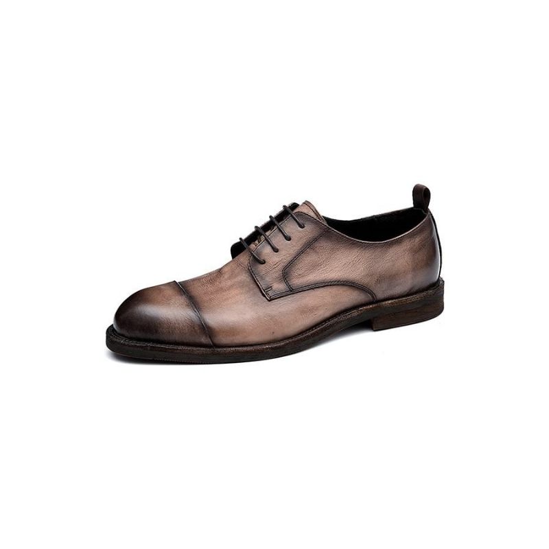 Herren-loafer Aus Leder Elegante Derby-schuhe - Kamel