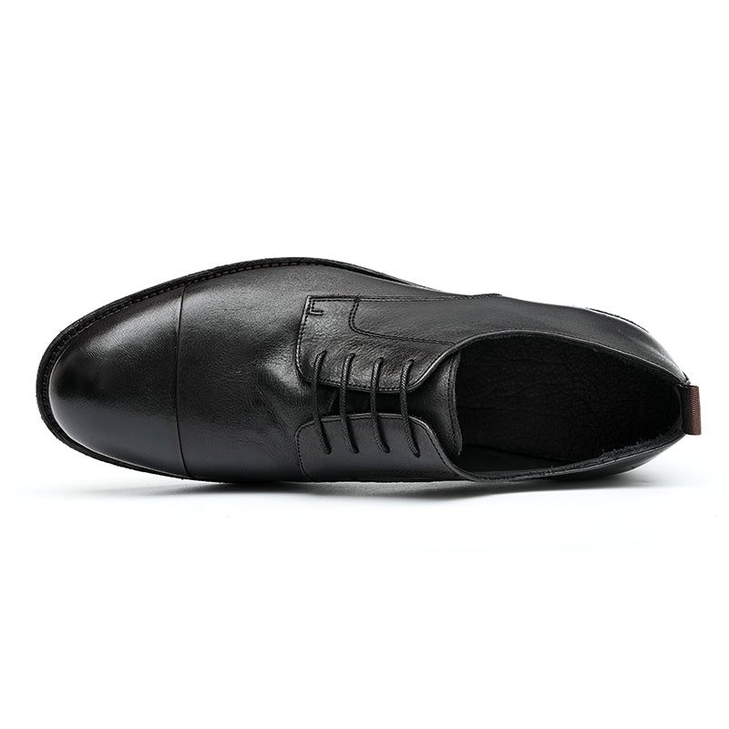 Herren-loafer Aus Leder Elegante Derby-schuhe - Schwarz