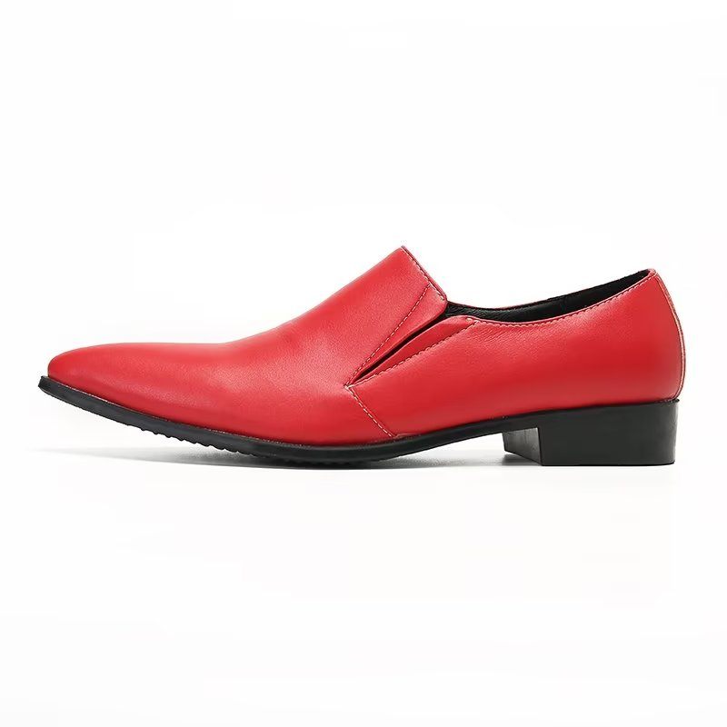 Herren-loafer Aus Luxuriösem Glattleder Elegante Slip-on-loafer - Rot