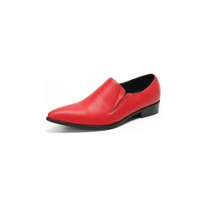 Herren-loafer Aus Luxuriösem Glattleder Elegante Slip-on-loafer - Rot