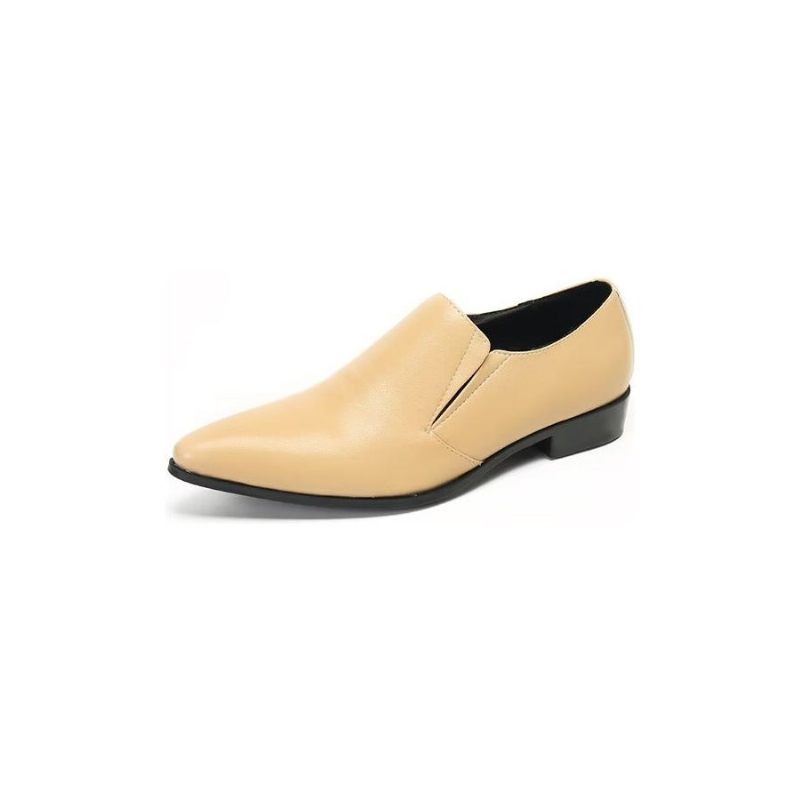 Herren-loafer Aus Luxuriösem Glattleder Elegante Slip-on-loafer - Beige