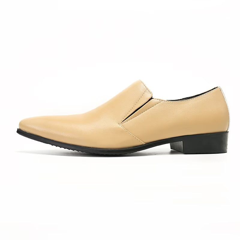 Herren-loafer Aus Luxuriösem Glattleder Elegante Slip-on-loafer - Beige