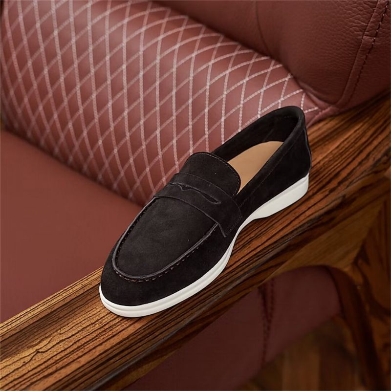 Herren-loafer Aus Premium-leder - Kaffee