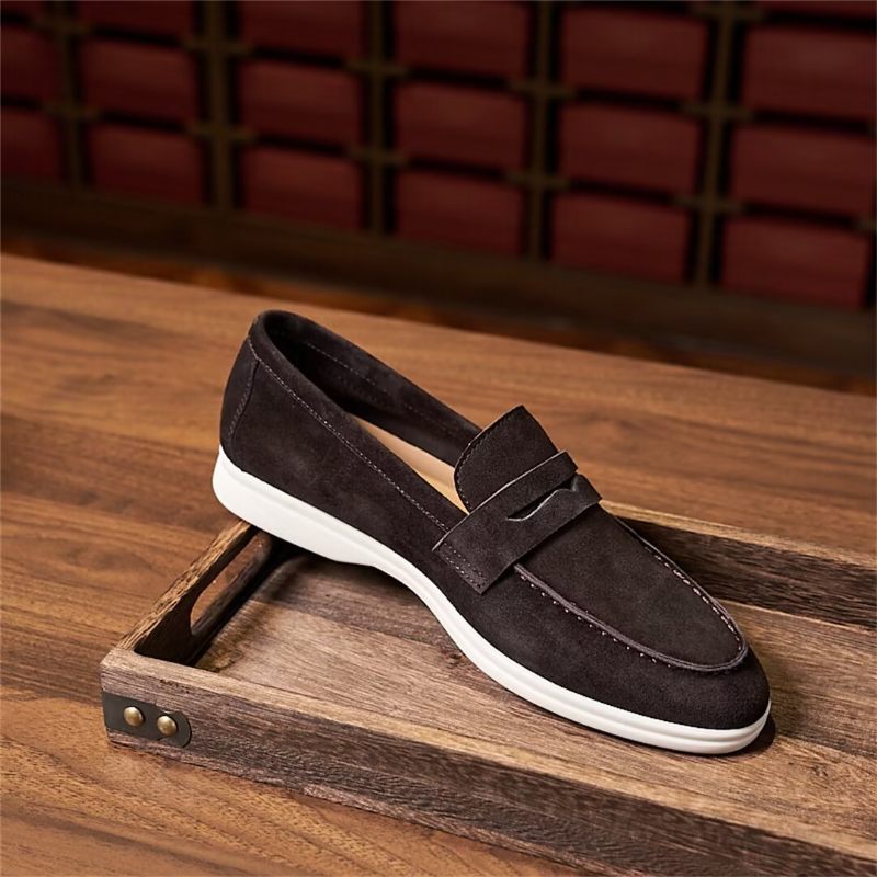 Herren-loafer Aus Premium-leder - Kaffee