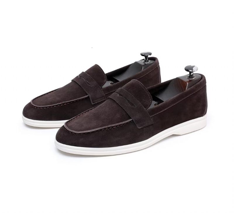 Herren-loafer Aus Premium-leder - Kaffee