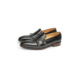 Herren-loafer Aus Raffiniertem Exotischem Leder Mit Monk-riemen-party-loafer