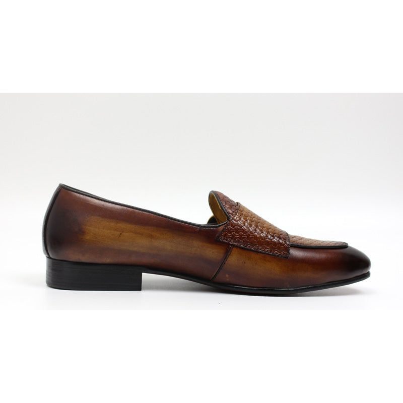 Herren-loafer Elegante Hochzeits-loafer Aus Leder Mit Monk-riemen - Kaffee