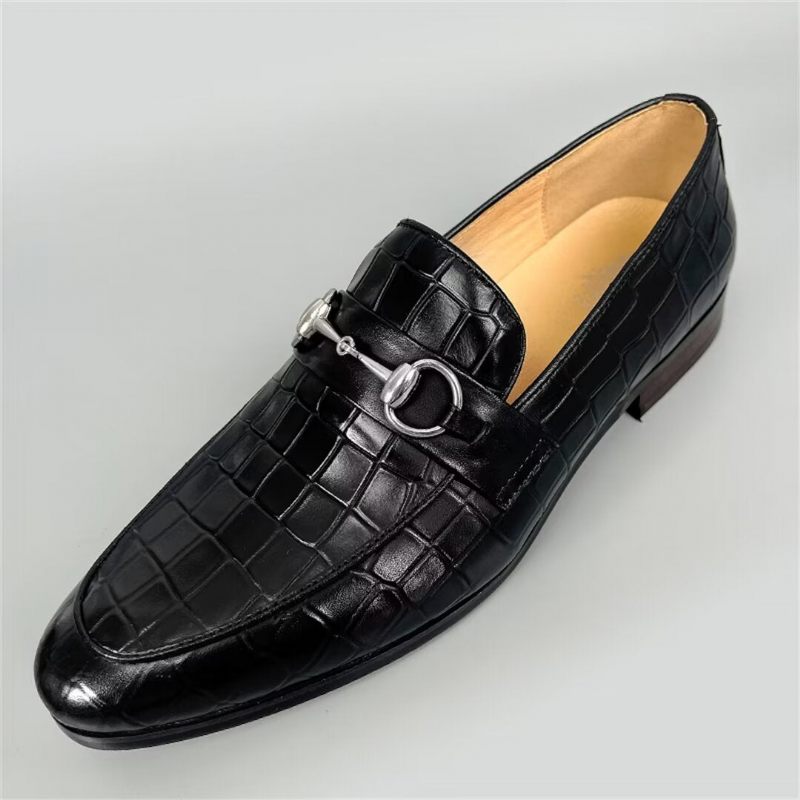 Herren-loafer: Elegante Loafer Aus Rindsleder Mit Runder Zehenpartie - Braun