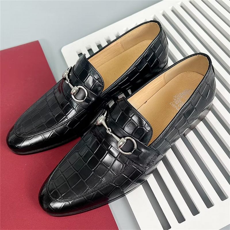 Herren-loafer: Elegante Loafer Aus Rindsleder Mit Runder Zehenpartie - Braun