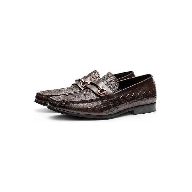 Herren-loafer Exotische Leder-oxford-loafer - Kaffee