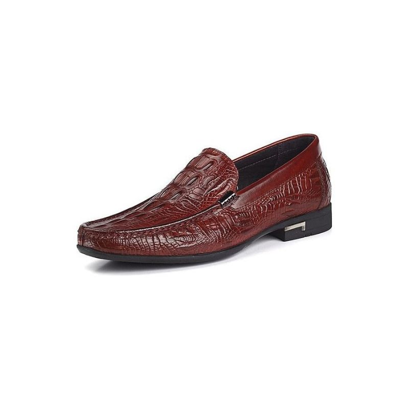 Herren-loafer Exotische Leder-slip-on-casual-loafer - Rot