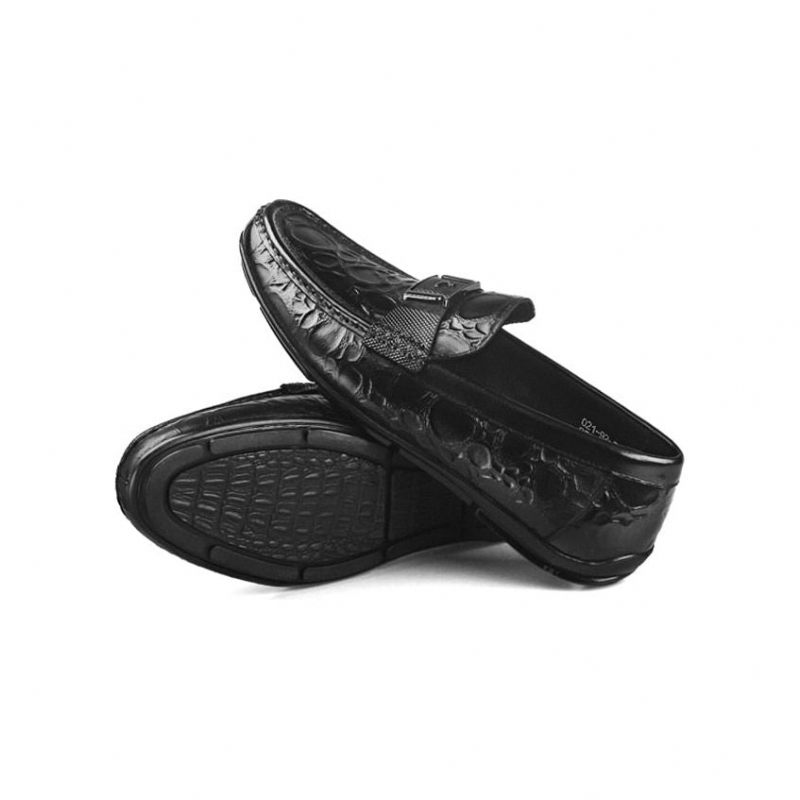 Herren-loafer Exotische Schicke Crocflex-slip-on-loafer-schuhe - Schwarz 2