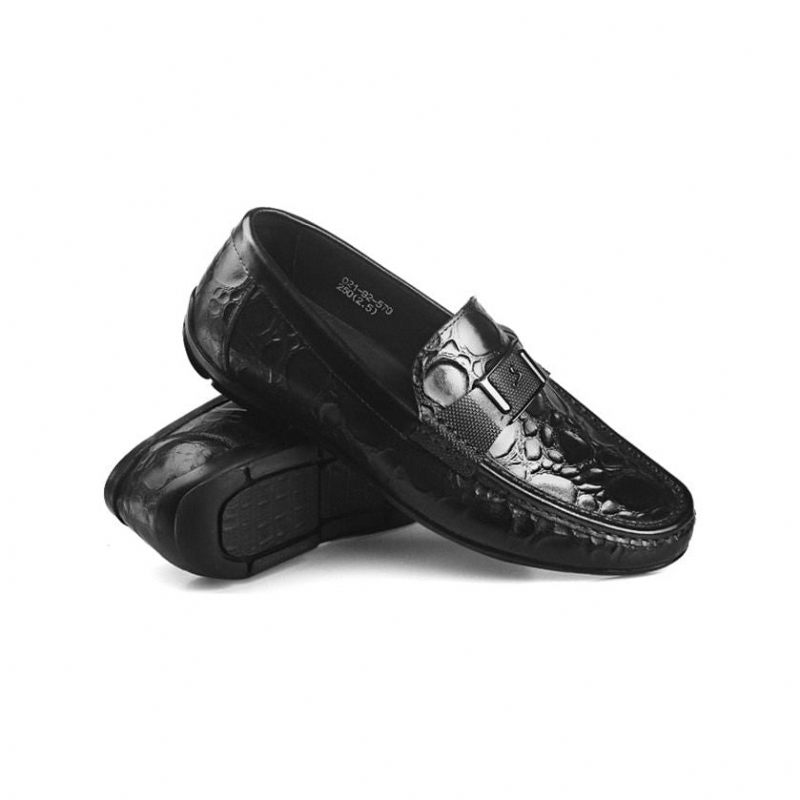 Herren-loafer Exotische Schicke Crocflex-slip-on-loafer-schuhe - Schwarz 2