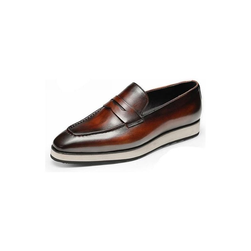 Herren-loafer Exotische Slip-on-brogues Mit Spitzer Zehenpartie