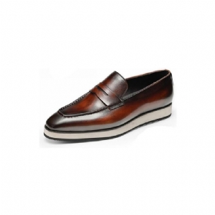 Herren-loafer Exotische Slip-on-brogues Mit Spitzer Zehenpartie