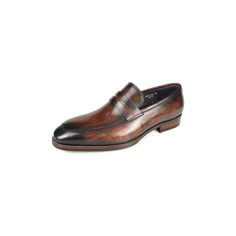 Herren-loafer Exotisches Leder Spitze Zehenpartie Business-brogue-schuhe - Kaffee