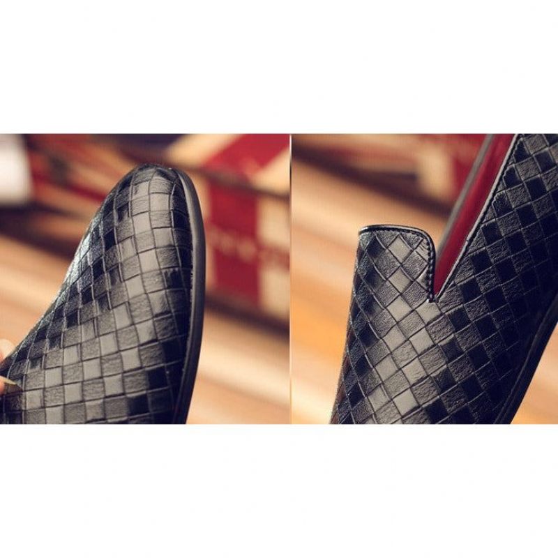 Herren-loafer Extravagante Luxus-loafer Aus Glänzendem Lackleder - Schwarz