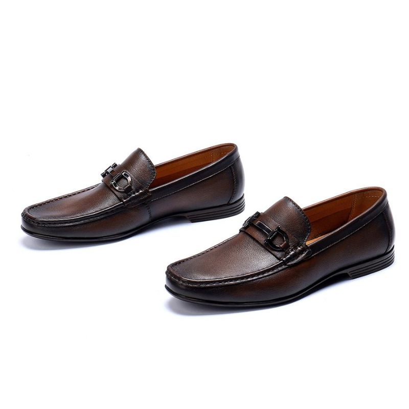 Herren-loafer Hazel Luxuriöse Slip-on-loafer Aus Leder - Kaffee