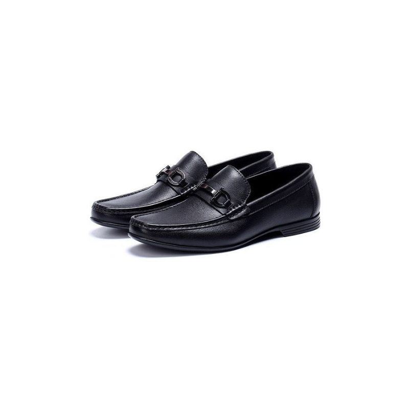 Herren-loafer Hazel Luxuriöse Slip-on-loafer Aus Leder - Schwarz