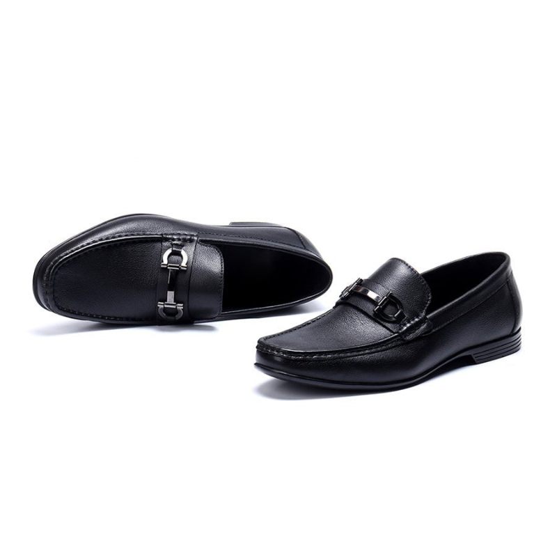 Herren-loafer Hazel Luxuriöse Slip-on-loafer Aus Leder - Schwarz